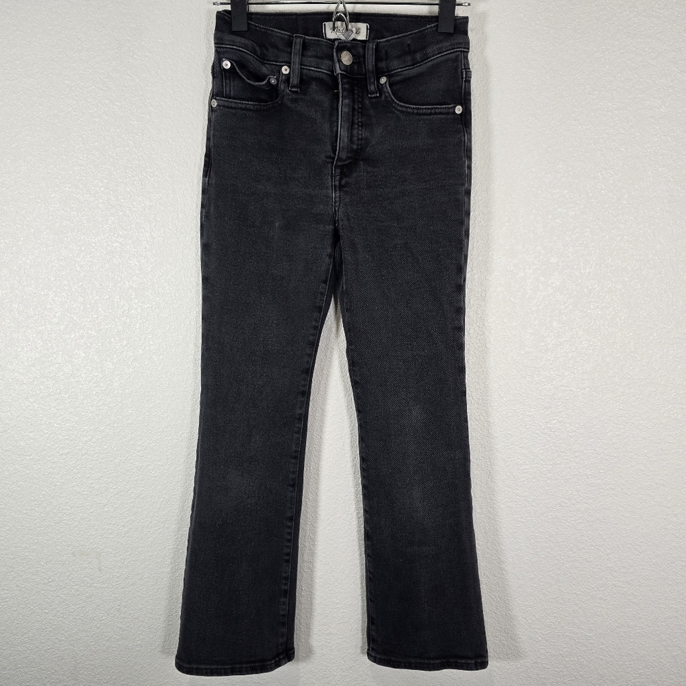 Madewell Cali‎ Demi Boot Jeans Women's 25 Black Stretch Denim Bootcut High Rise